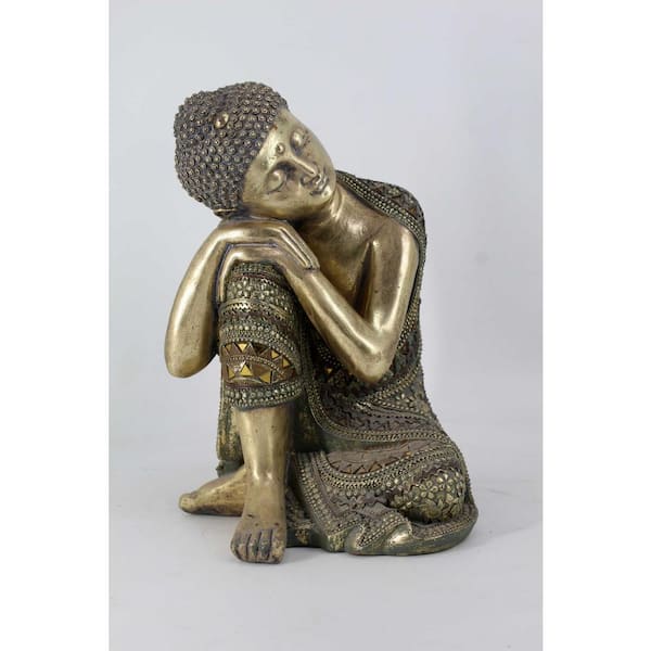 Zaer Ltd. International 13.8 in. Tall in Gold Finish Polyresin