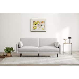 Phoebe 73 in. Straight Arm Fabric Straight Sofa in Ivory