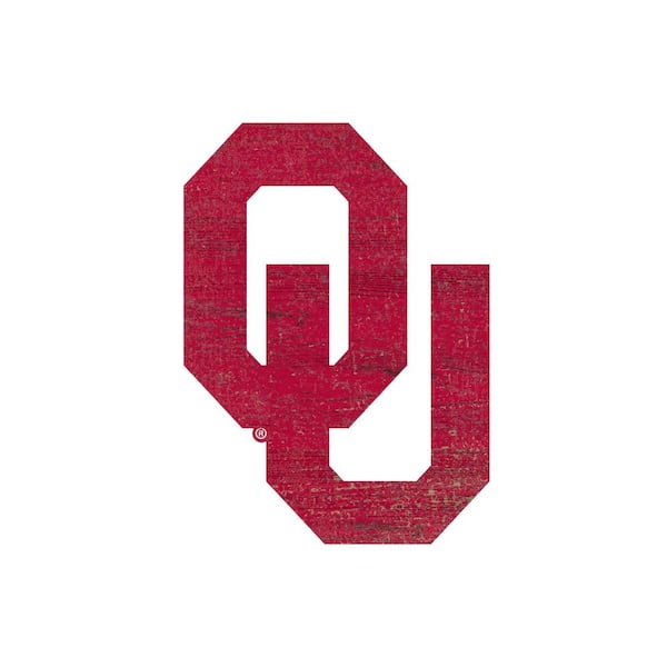 University of Oklahoma Distressed Logo Cutout Decorative Sign