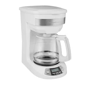 12-Cup White Programmable Drip Coffee Maker