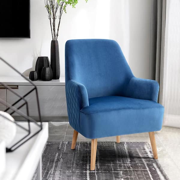 Blue high 2024 back armchair