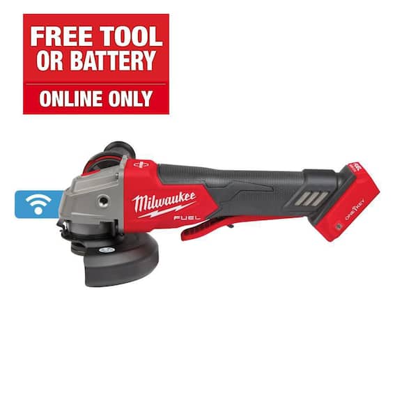 M18 FUEL 18V Lithium-Ion Brushless Cordless 4-1/2 in./5 in. Braking Grinder With Paddle Switch (Tool-Only)
