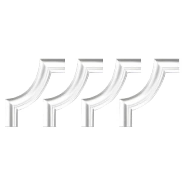8 in. x 8 in. x 4/5 in. Polyurethane Classic Wall Panel Corner Moulding, 4 Pack