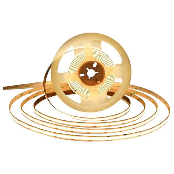 16.4 ft. Plug-In Cuttable Dimmable Integrated LED Flexible Strip Light 3000K Warm White (1-Pack)