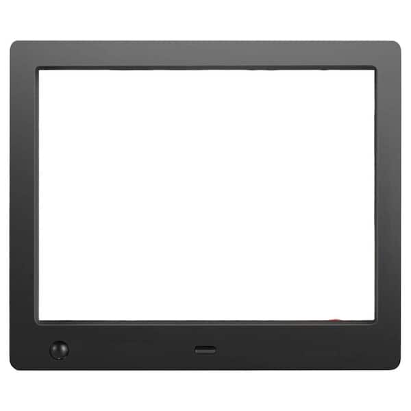 Lukyamzn 8 in. Electronic Photo Frame with HD IPS Display, Video, Background Music, Calendar, Clock and Slideshow in Black