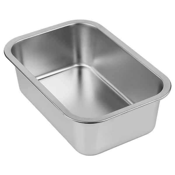 Unbranded Stainless Steel 1.25 Gal Large Dog Water Bowl Metal Pet Water and Food Bowl No Spilling Outdoor Feeder Dish Plate