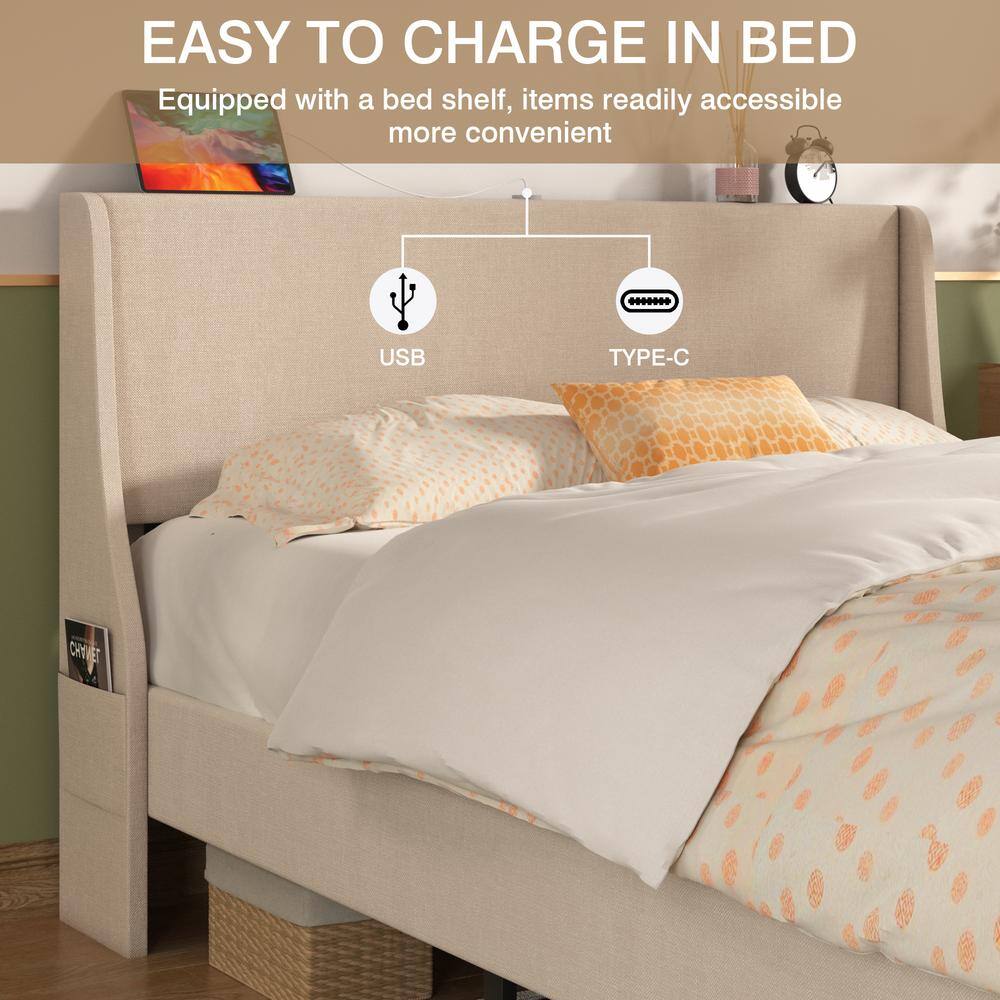 Upholstered Bed Frame Queen - rated 4.2558 stars from 43 reviews