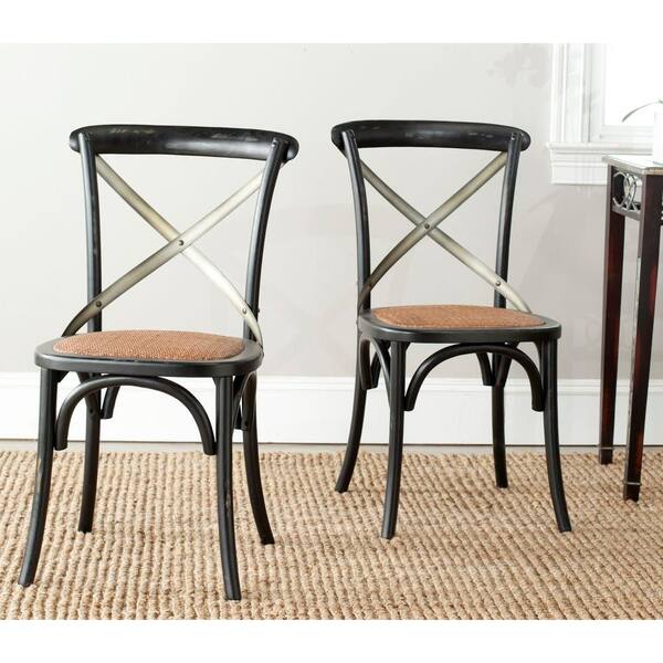 SAFAVIEH Eleanor Hickory X Back Side Chair (Set of 2)
