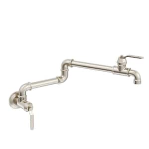 Kinzie 1-Handle with 2.2 GPM Wall Mount Pot Filler in Stainless Steel