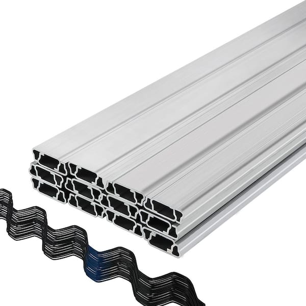 VEVOR 6.56 ft. Lock Channel 20-Packs PE Coated Spring Wire&Aluminum Alloy Channel with Screws for Greenhouse