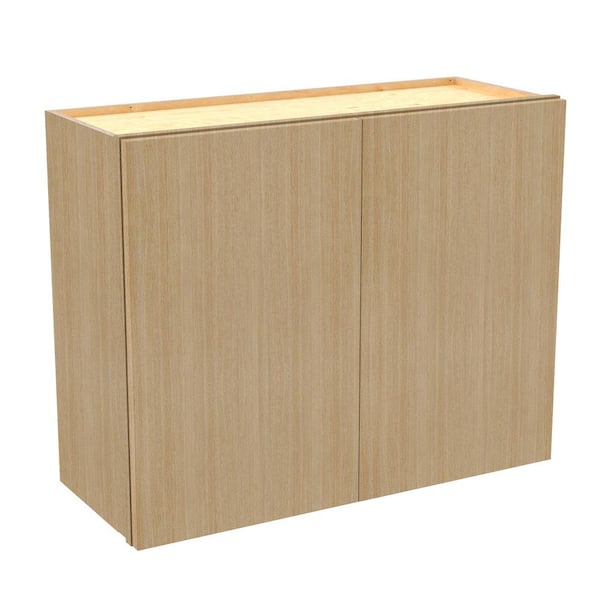 Hargrove 30 in. W x 12 in. D x 24 in. H Assembled Plywood Wall Bridge Kitchen Cabinet in Vanguard Oak with Soft Close