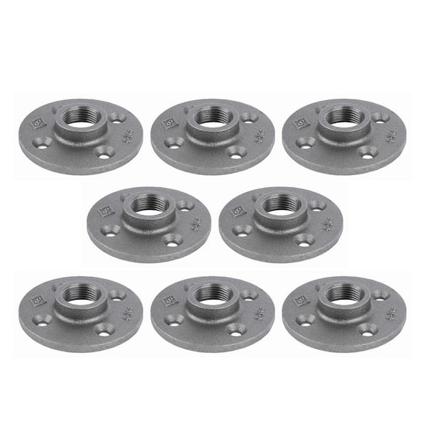 3/4 in. Black Iron Floor Flange (8 Pack)