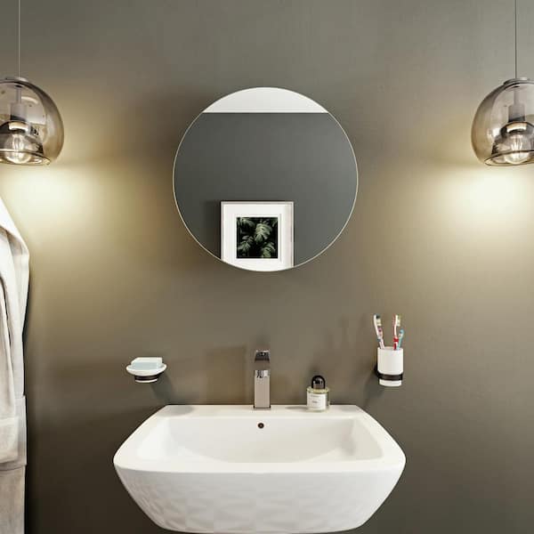 Croydex Severn Frameless Stainless Steel Surface-Mount Bathroom Medicine Cabinet (19.7 x 19.7 in)
