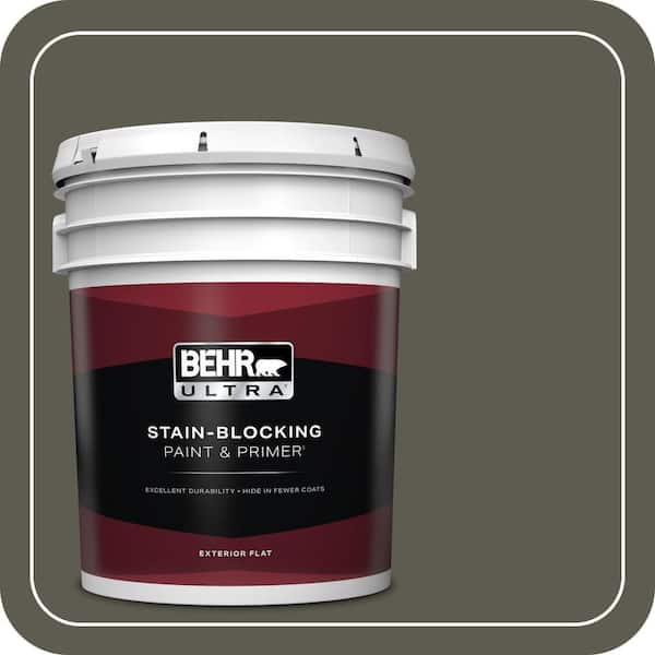 BEHR ULTRA 5 gal. #N370-7 Night Mission Flat Exterior Paint & Primer