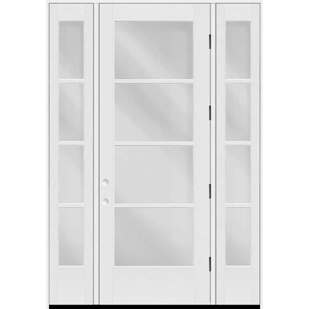 Legacy 64in.x 96in. Icon 4L Modern Clear Glass LHOS Unfinished Fiberglass Prehung Front Door w/2-12in. SL 6-9/16in. Jamb price history on PriceWatchPro