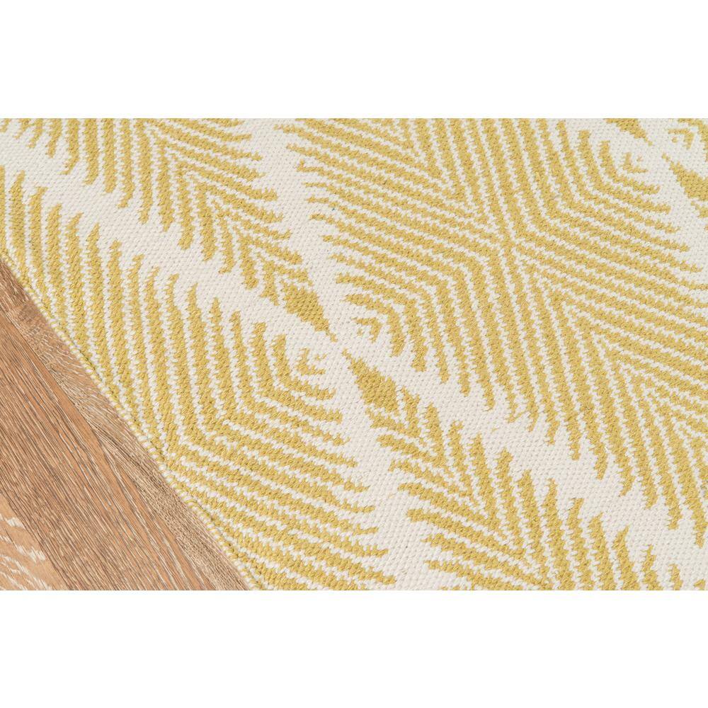 Citron Yellow Diamond Pattern Synthetic Area Rug 5' x 7'