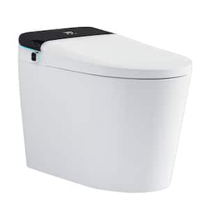 1-Piece 1.32 GPF Auto Flush Elongated Bidet Toilet Smart Toilet in White