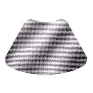 Fishnet 19 in. x 13 in. Blackened Pearl PVC Covered Jute Wedge Placemat (Set of 6)