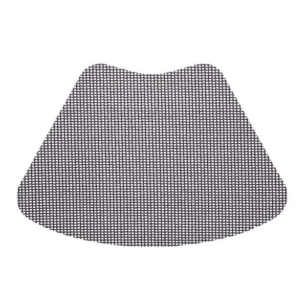Kraftware Fishnet 19 in. x 13 in. Blackened Pearl PVC Covered Jute Wedge Placemat (Set of 6)