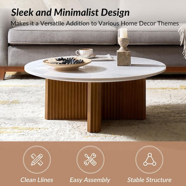 JAYDEN CREATION Lilura 36 in. Modern Minimalistic Round