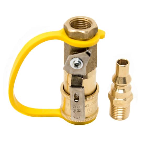 Propane Quick Disconnect Fittings 1/4in RV Propane Quick Connect Brass Adapter 
