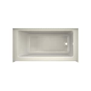 PROJECTA 60 in. x 32 in. Acrylic Right Drain Rectangular Low-Profile AFR Alcove Bathtub in Oyster