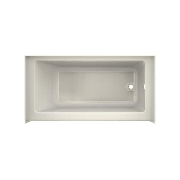 JACUZZI PROJECTA 60 in. x 32 in. Acrylic Right Drain Rectangular Low-Profile AFR Alcove Bathtub in Oyster
