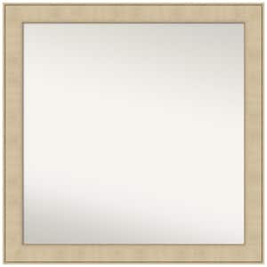 Classic Honey Silver 30 in. x 30 in. Non-Beveled Casual Square Framed Wall Mirror in Silver