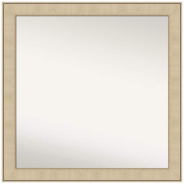 Amanti Art Classic Honey Silver 30 in. x 30 in. Non-Beveled Casual Square Framed Wall Mirror in Silver