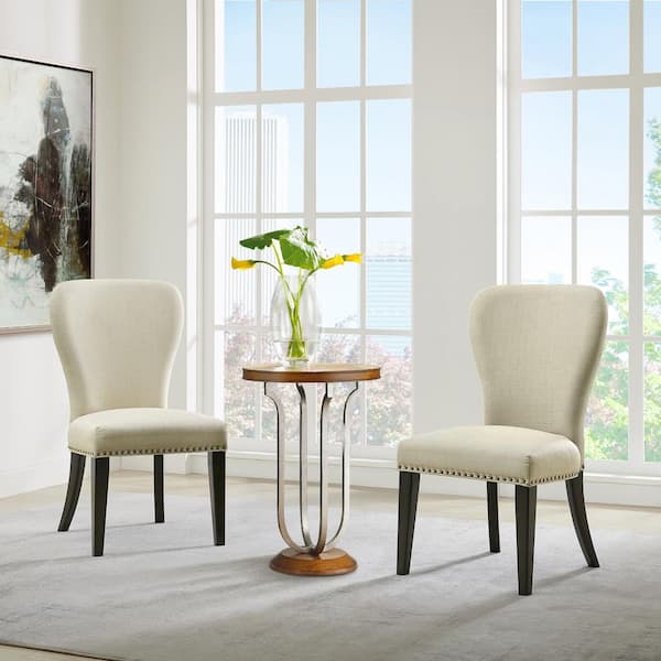 Alaterre Furniture Savoy Cream Upholstered Side Chairs (Set of 2)