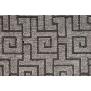 Labyrinth - Armour Coal - Gray 13.2 ft. 45 oz. Polyester Pattern Installed Carpet