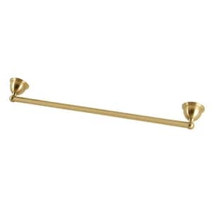 Restoration 24 in. Wall Mounted Towel Bar in Brushed Brass