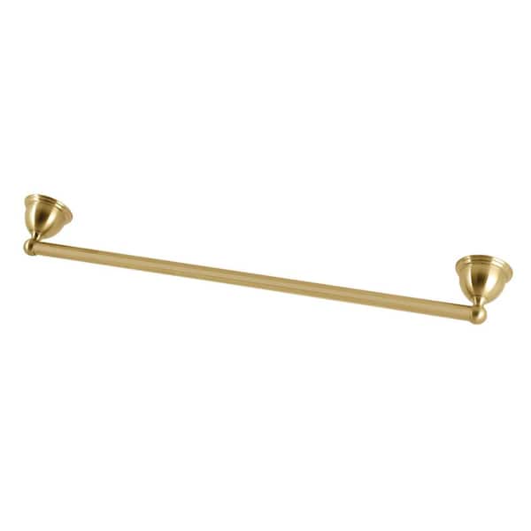 Restoration 24 in. Wall Mounted Towel Bar in Brushed Brass