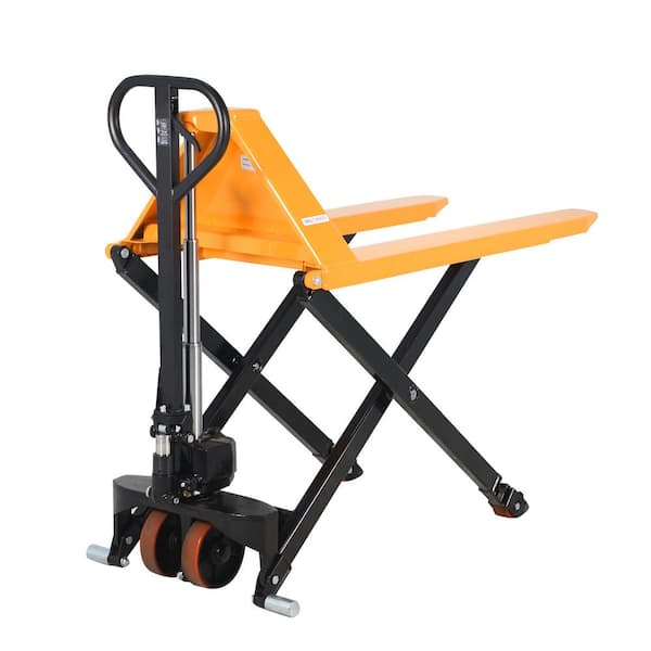 APOLLOLIFT 2,200 lbs. Hydraulic Scissor High Lift Pallet Jack Truck 45 x 21 in. Fork Size with 31.5 in. Lifting Height