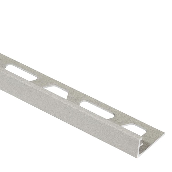 Schluter Schiene Greige Textured Color-Coated Aluminum 5/16 in. x 8 ft. 2-1/2 in. Metal Tile Edging Trim