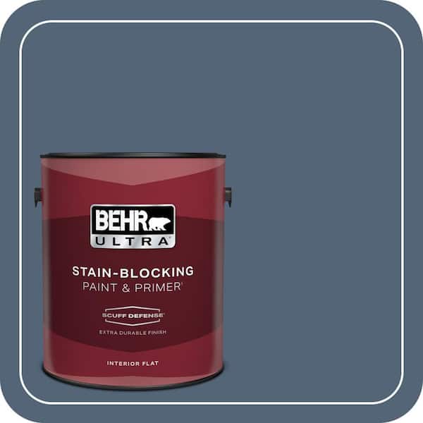 BEHR ULTRA 1 gal. #570F-6 Mood Indigo Extra Durable Flat Interior Paint & Primer