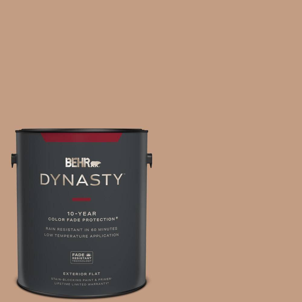 BEHR DYNASTY 1 gal. S2104 Canyon Dusk Flat Exterior StainBlocking Paint & Primer 465401 The