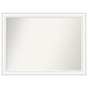 Craftsman White 43 in. x 32 in. Non-Beveled Classic Rectangle Wood Framed Wall Mirror in White