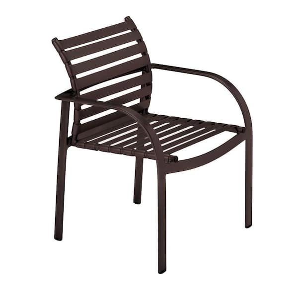 Tradewinds Scandia Java Commercial Strap Patio Dining Chair (2-Pack)