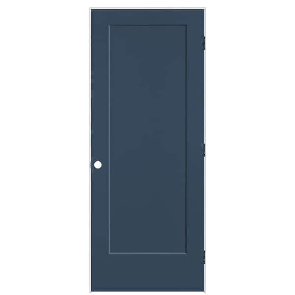 Masonite 32 in. x 80 in. 1-Panel Lincoln Park Left-Hand Solid Core Night Tide Molded Composite Single Prehung Interior Door