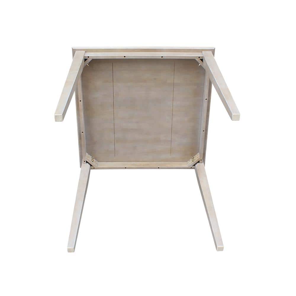 Gray Solid Wood Square Counter Height Dining Table