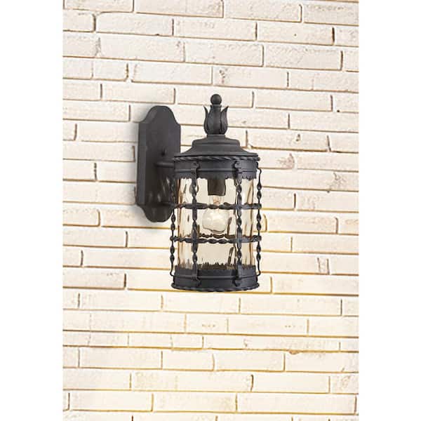 Mallorca 1-Light Spanish Iron Outdoor Wall Lantern Sconce