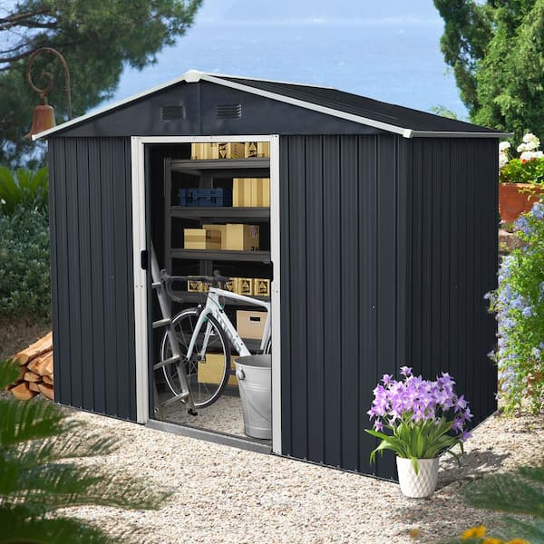 Storhaus 8 ft. W x 4 ft. D Outdoor Metal Storage Shed with
