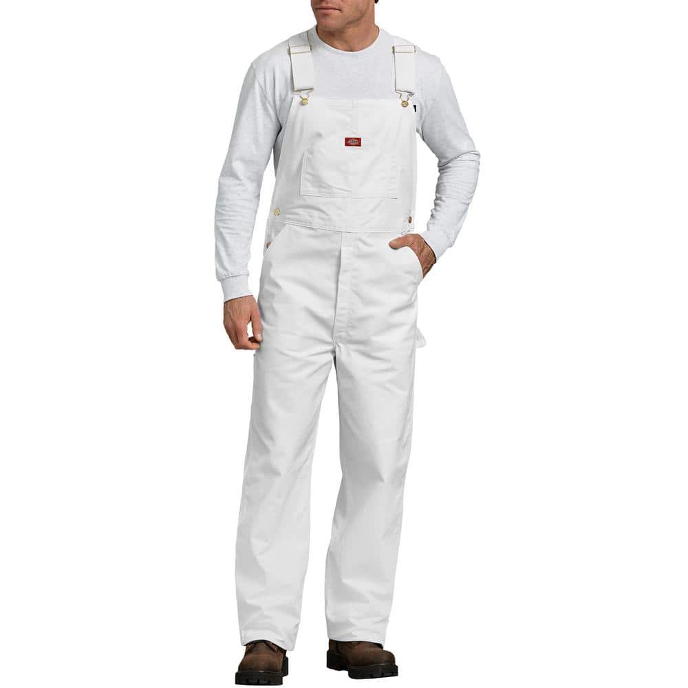 Dickies Men's White Painter's Bib Overall 8953WH4034 - The