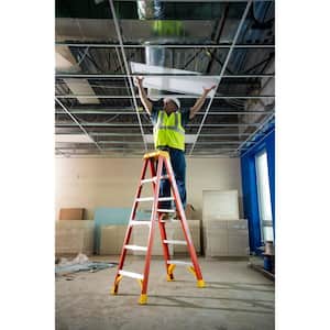 6 ft. Fiberglass Step Ladder (10 ft. Reach Height), 300 lbs. Load Capacity Type IA Duty Rating