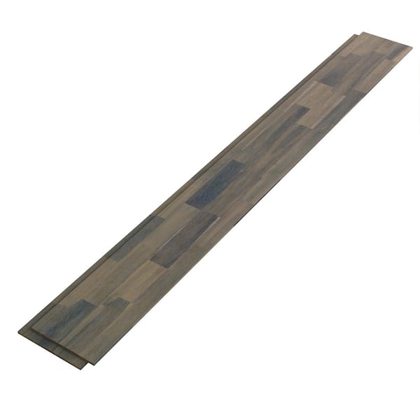 Interbuild 48 in. L x 6 in. W x 0.4 in. T, Solid Acacia Shiplap Wall Boards, Dusk Grey, (5 per Package - 8.75 sq. ft. Coverage)