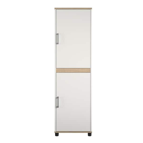 SystemBuild Evolution Langham White 2-Door Kitchen Pantry Cabinet