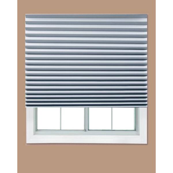 4-Pack Window Shades 48 in Gray Paper Room Darkening Pleated x 72 in 