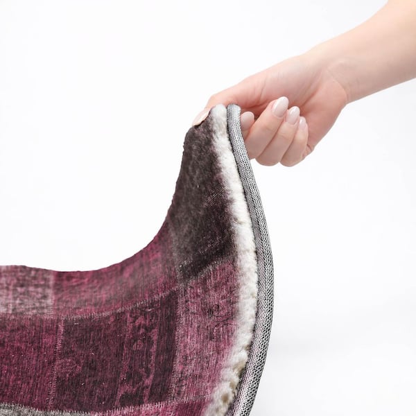 Dream Shag Premium Machine Washable Abstract ADS663 Merlot 9 ft. x 12 ft. Area Rug
