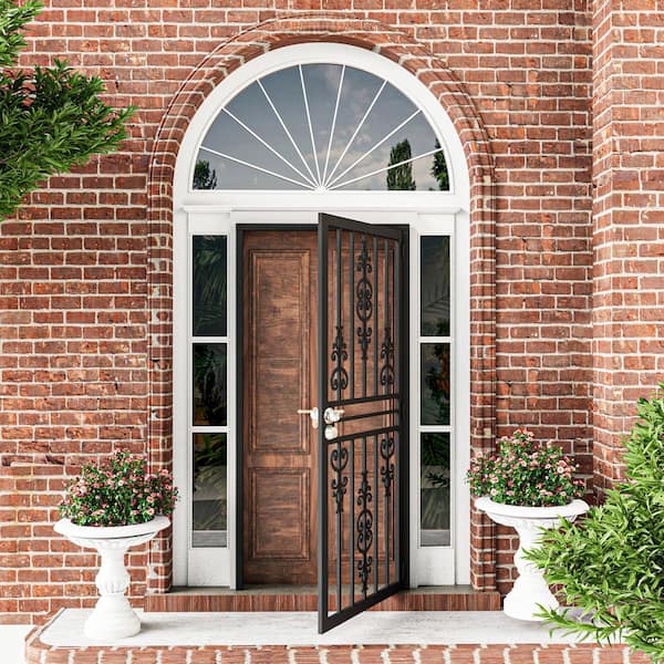 ARK DESIGN 36 in. x 80 in. Universal/Reversible Hinging Black